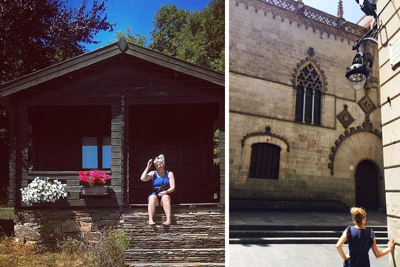Travelers on the Camino de Compostela, Spain