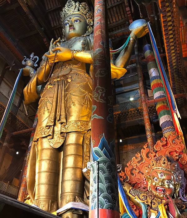 Interior of Gandan Monastery,Ulaanbaatar, Mongolia