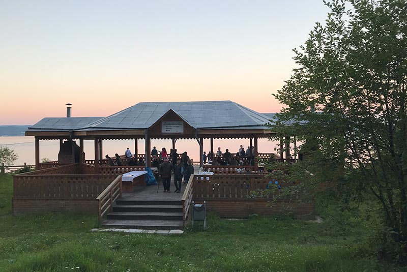 Sunset from a barbecue on Lake Baikal, Siberia, Russia