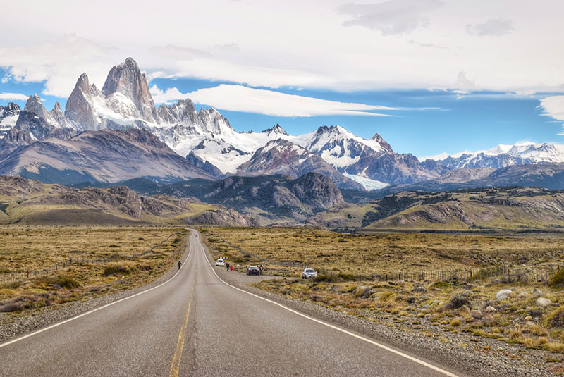 A mountain road in Patagonia
