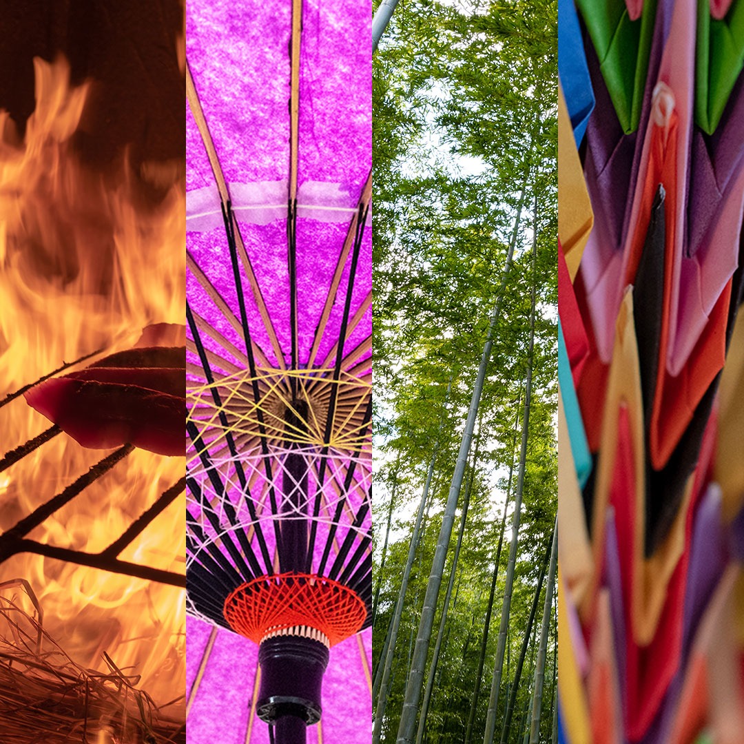 Many colors and textures of Japan