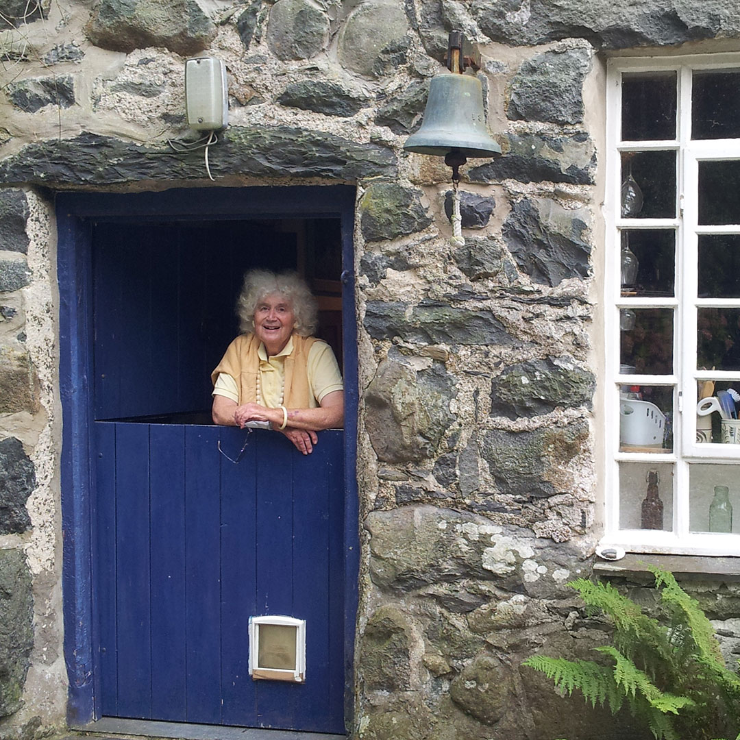 Writer Jan Morris at her home in Wales
