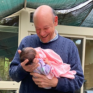 Don George with new granddaughter