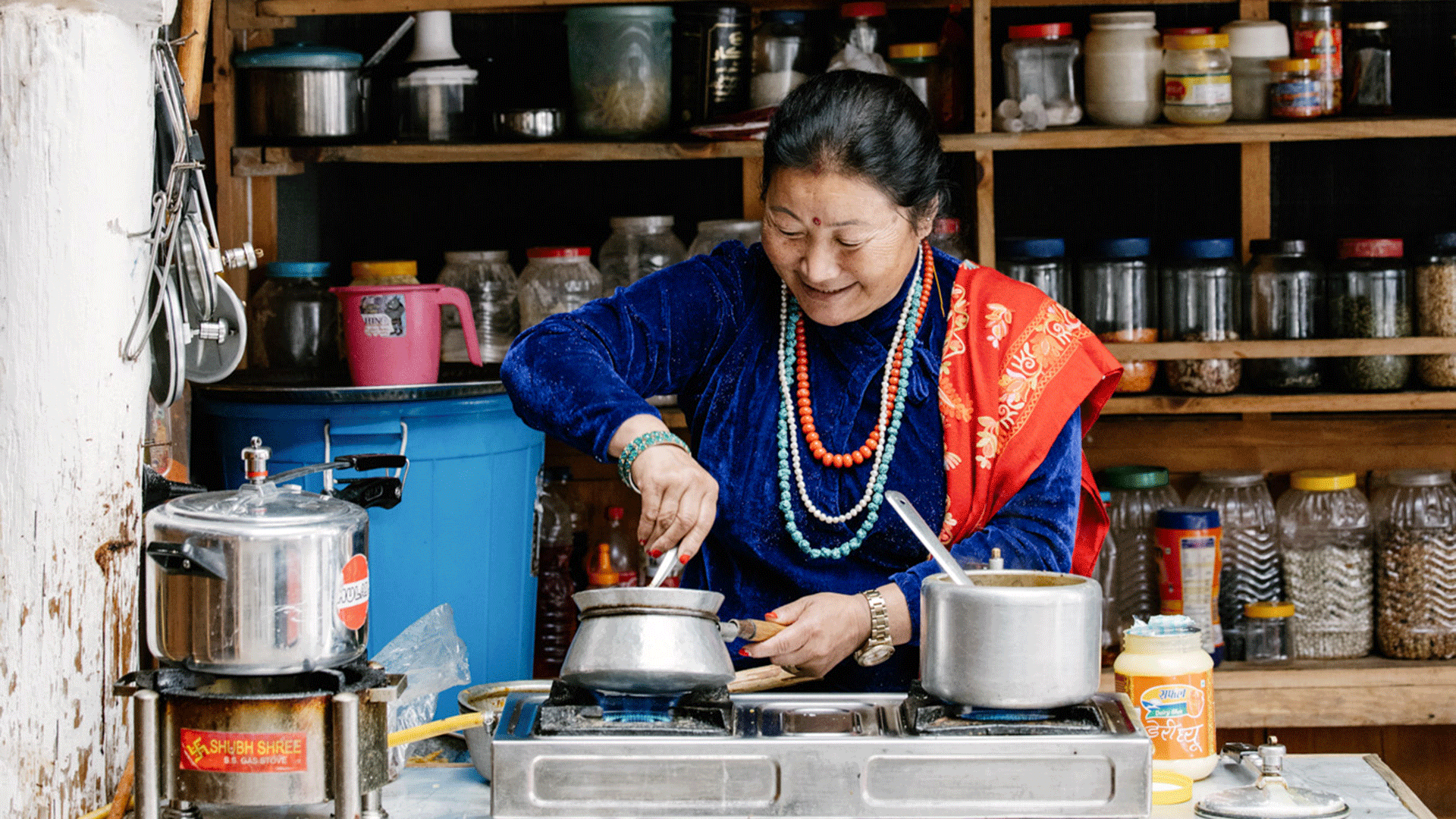 Marpha village, traditional meal