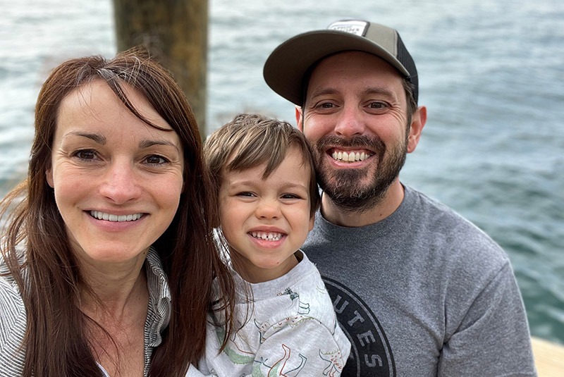 GeoEx's Alex Yalch with his family in Lake Atitlan