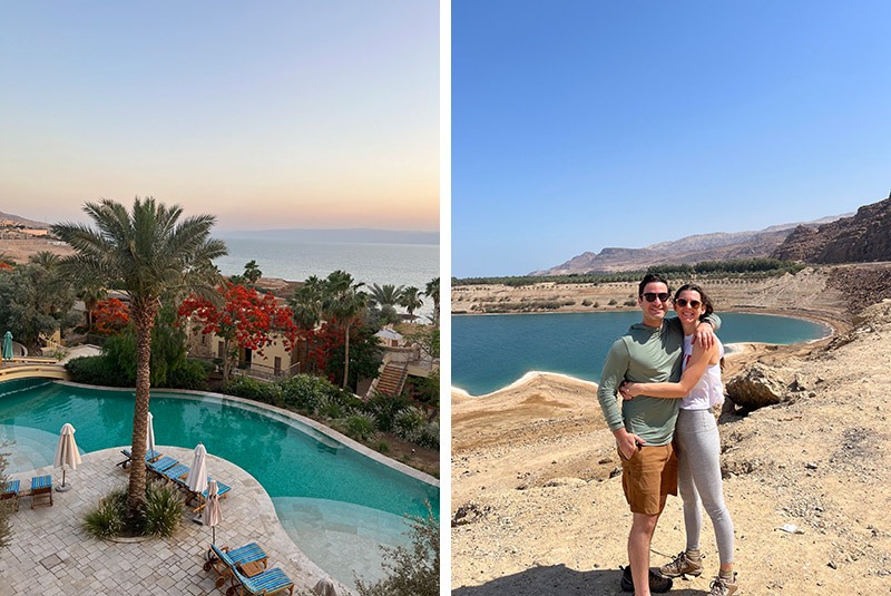 View of the Dead Sea from hotel, Jordan