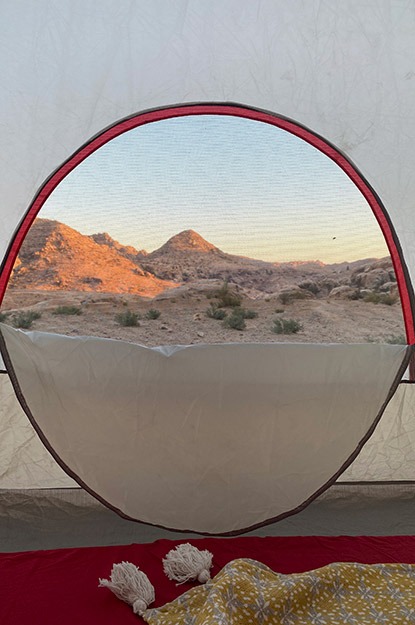 Tent with a view on the Jordan Trail, Jordan