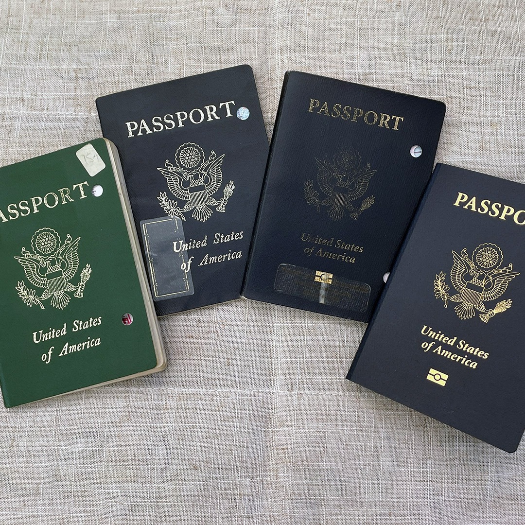 GeoEx Trip Leader Don George's passport collection