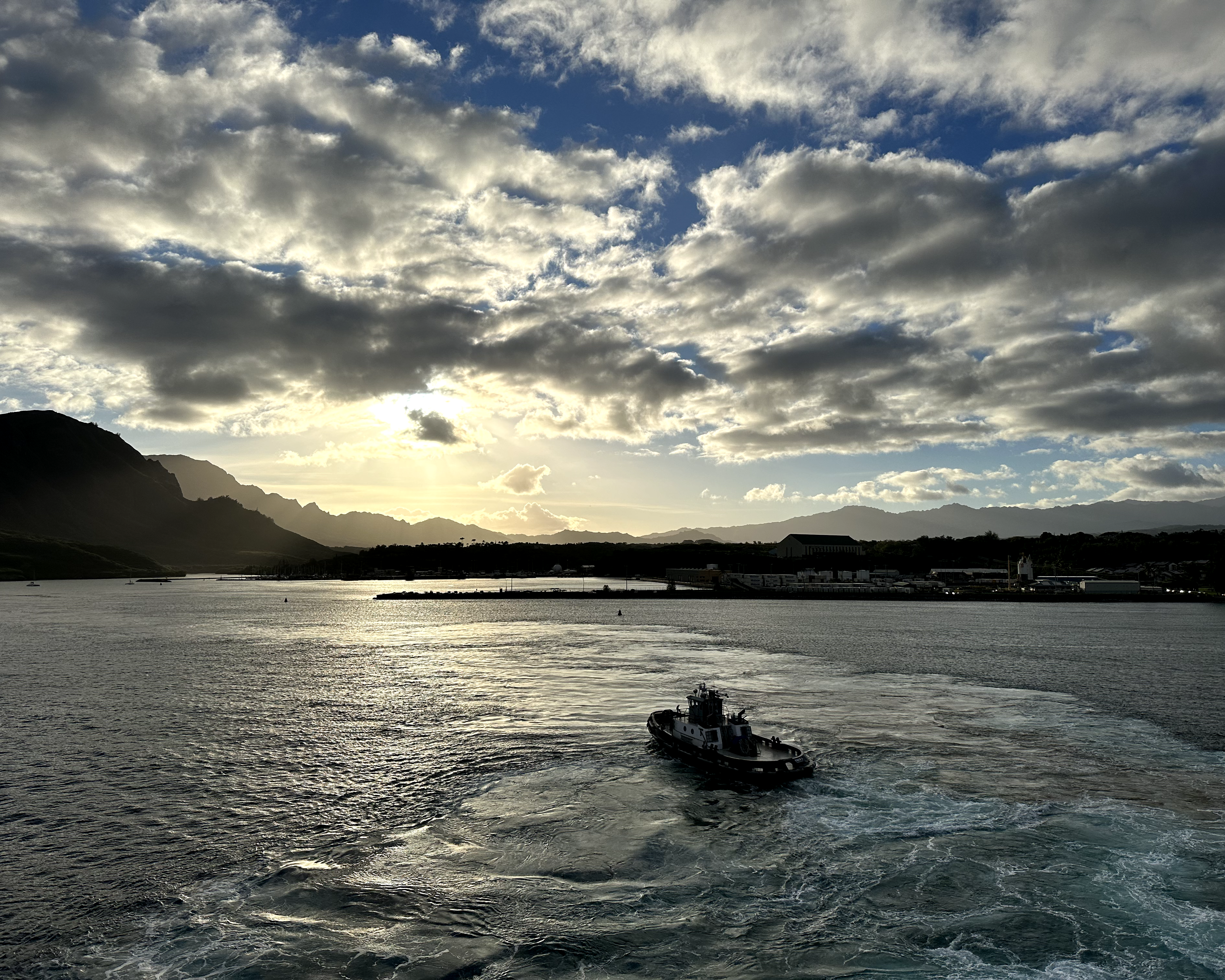 Travel Photo: boat of the shores of Kauai, Hawaii.