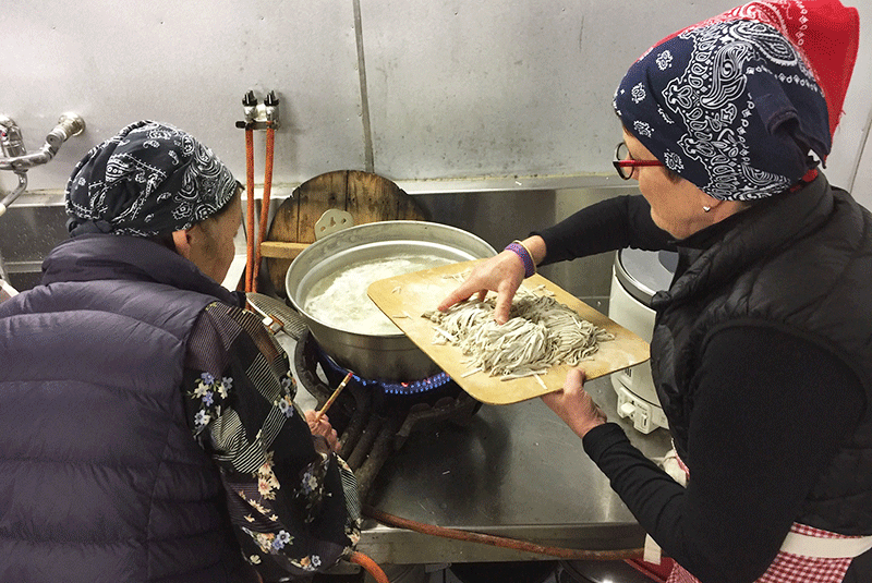 Soba noodle making in Shikoku, Japan