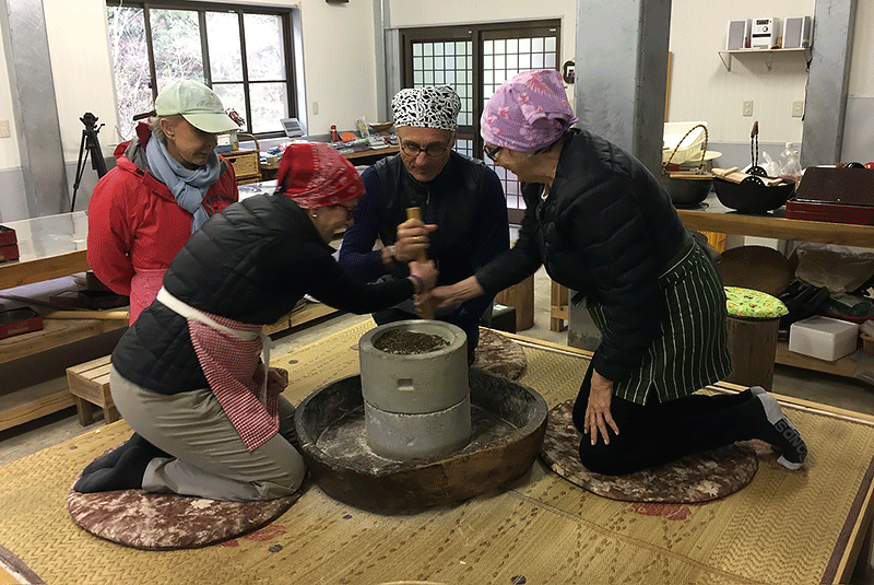 Soba noodle making in Shikoku, Japan