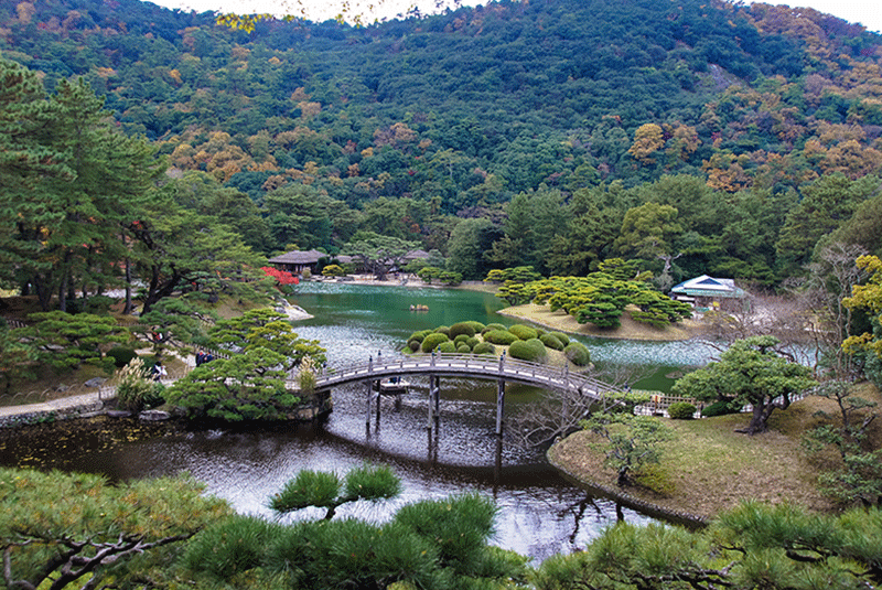 Ritsurin Garden in Shikoku, Japan