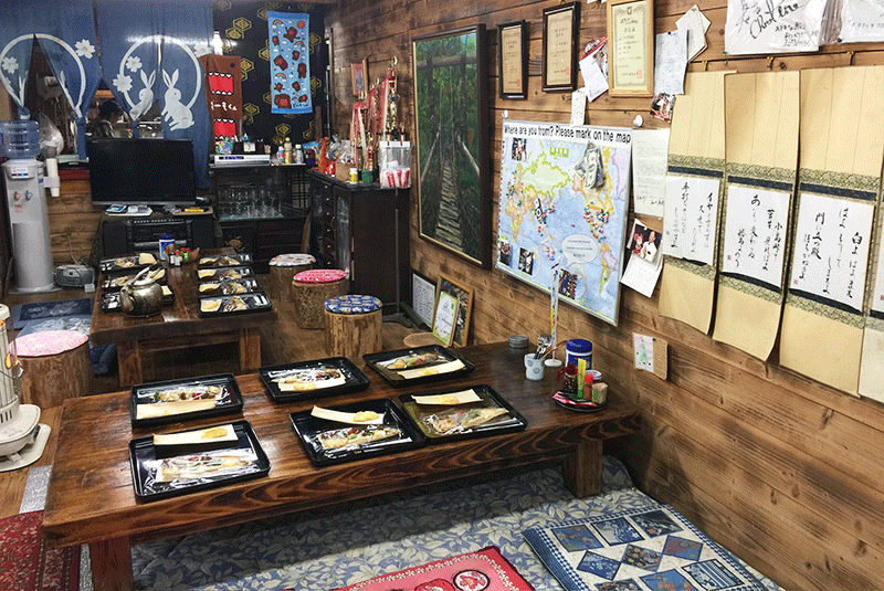 Soba Noodle Dining Area, Shikoku Japan